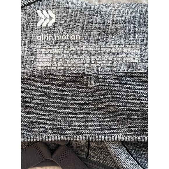 All in Motion Sports Bra Womens Size Medium Adjustable Straps Light & Dark Gray - Picture 4 of 4